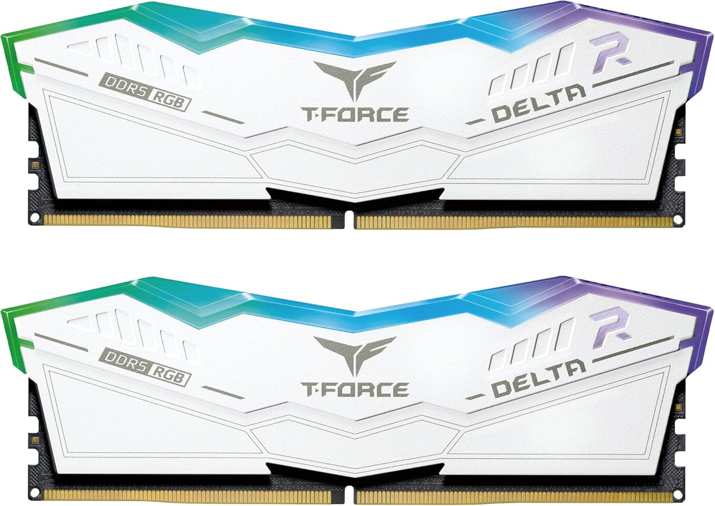 مجموعة ذاكرة سطح مكتب DDR5 من TeamGroup T-Force Delta RGB سعة 32 جيجابايت (2 × 16 جيجابايت)، سرعة 6000 ميجاهرتز، زمن انتقال CL32 CAS، Intel XMP 3.0، جهد 1.20 فولت، غير مخزنة مؤقتًا، 288 سنًا، أسود | FF4D532G6000HC38DC01