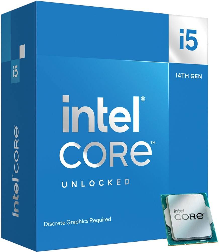معالج Intel Core i5-14600KF، 14 نواة، 3.5 جيجاهرتز، LGA 1700، الجيل الرابع عشر، 14 نواة و20 خيطًا، ذاكرة تخزين مؤقتة 24 ميجابايت، 5.3 جيجاهرتز، MaxTurbo Boost