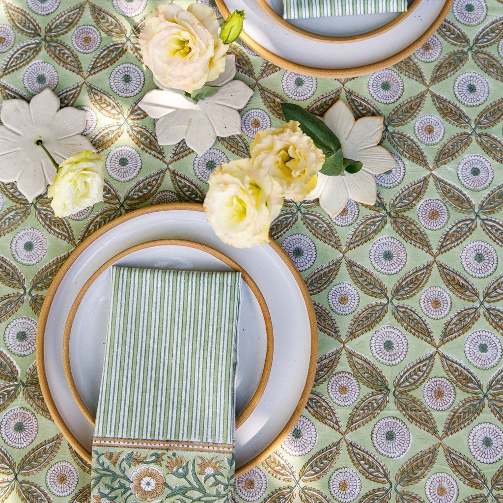 Neel Block Printed Tablecloth