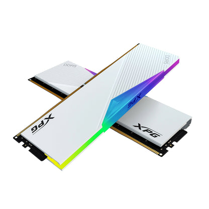 ذاكرة XPG Lancer سعة 32 جيجابايت (16 جيجابايت × 2) DDR5 5200 ميجاهرتز RGB باللون الأبيض 
