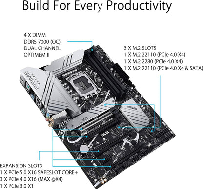 Asus PRIME Z790-P WiFi LGA1700 Intel 13th Gen Motherboard | 90MB1CJ0-M0EAY0