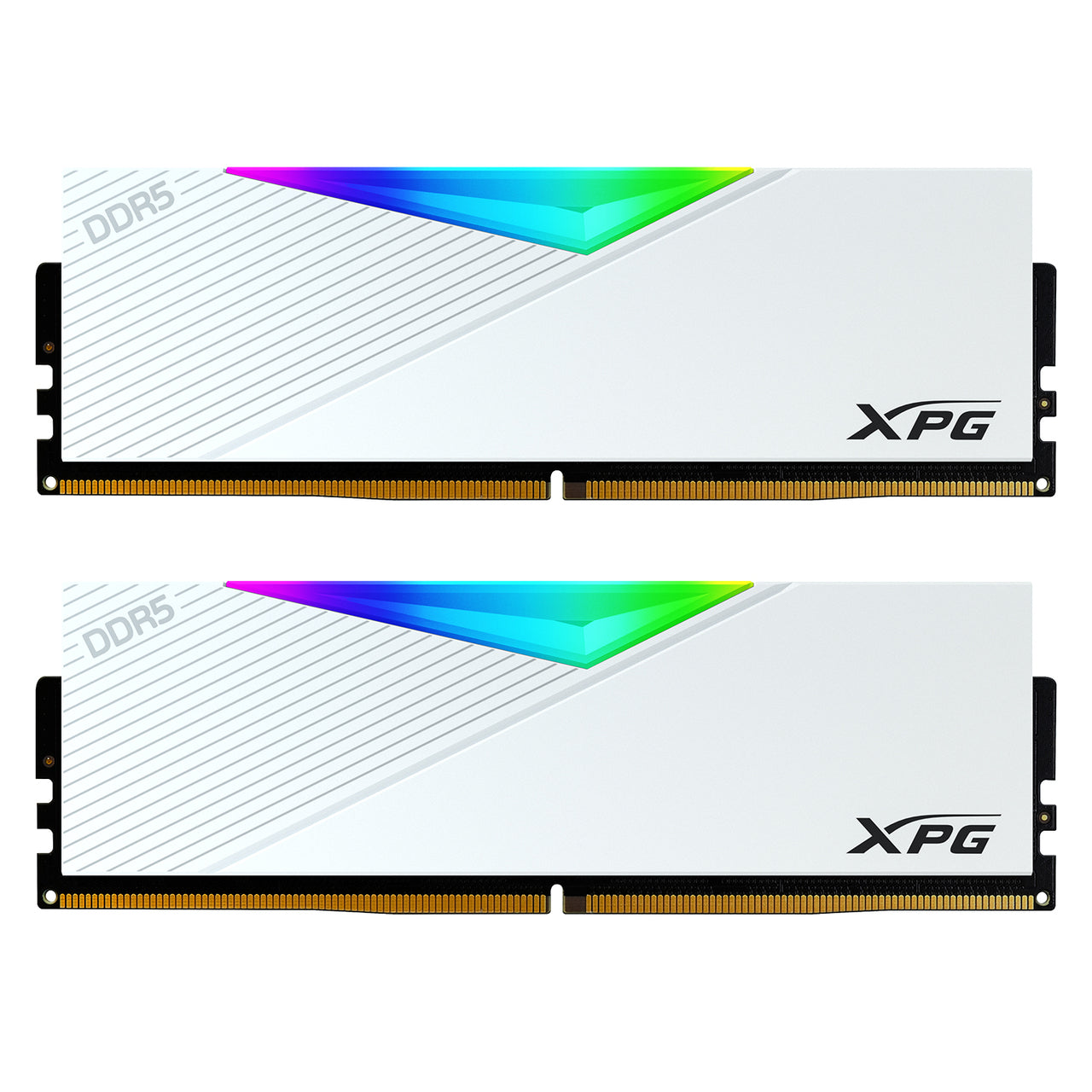 ذاكرة XPG Lancer سعة 32 جيجابايت (16 جيجابايت × 2) DDR5 5200 ميجاهرتز RGB باللون الأبيض 