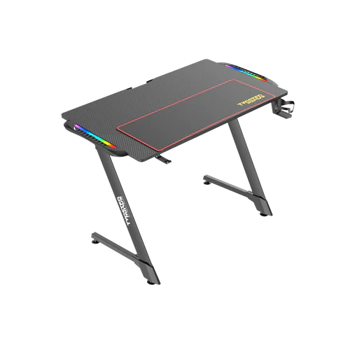 Twisted Minds Z Shaped Gaming Desk Carbon fiber texture - RGB - TM-Z-1060-RGB