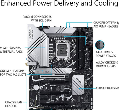 Asus PRIME Z790-P WiFi LGA1700 Intel 13th Gen Motherboard | 90MB1CJ0-M0EAY0