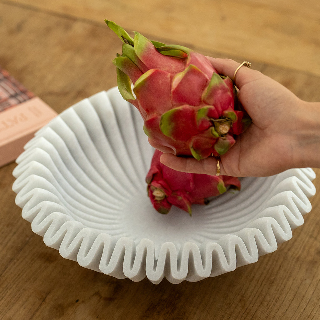 Marble Bowl Ruffled