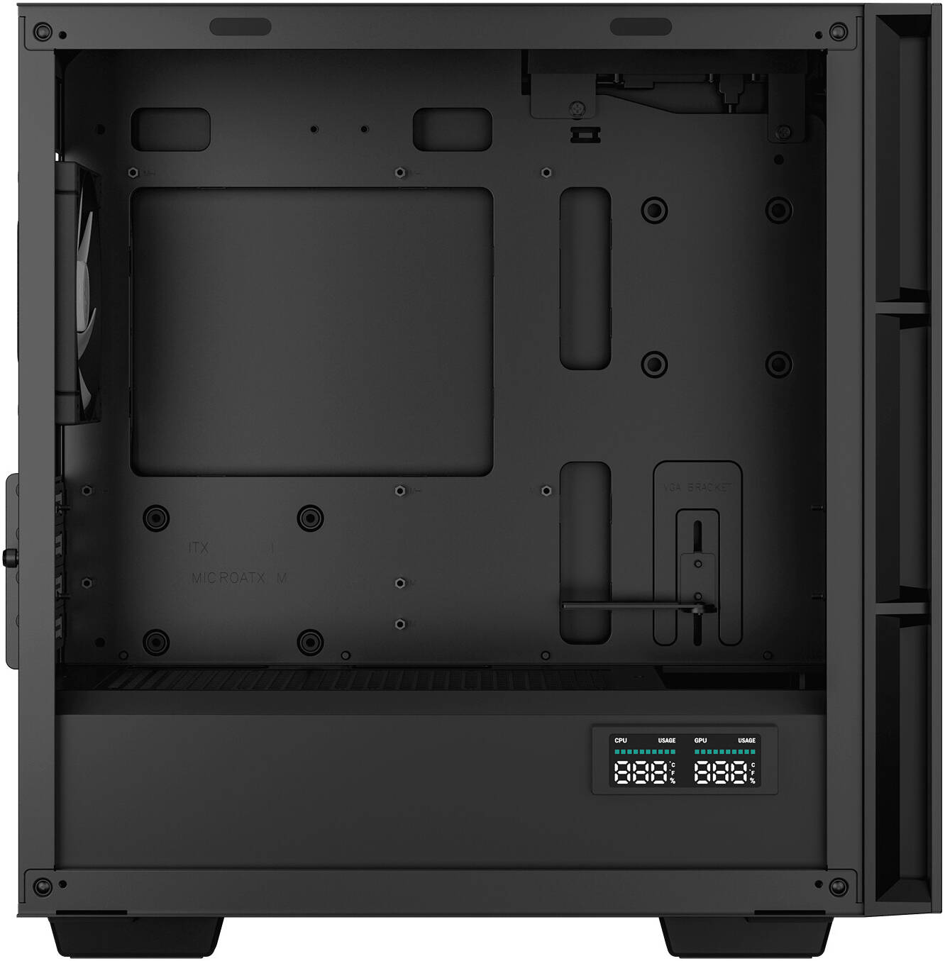 DeepCool CH360 Digital mATX Case, Digital Display, Black | R-CH360-BKAPE3D-G-1