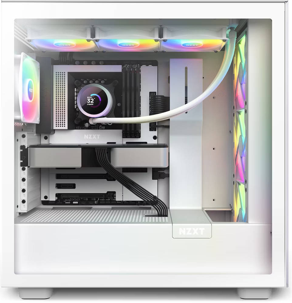 NZXT Kraken 360 RGB AIO Liquid Cooler with LCD Display & RGB Fans, 360mm Radiator, Copper Water Block, 3x 120mm F120 RGB Fans, 500-1,800 RPM Fan Speed, 21.67-78.02 CFM Airflow, White