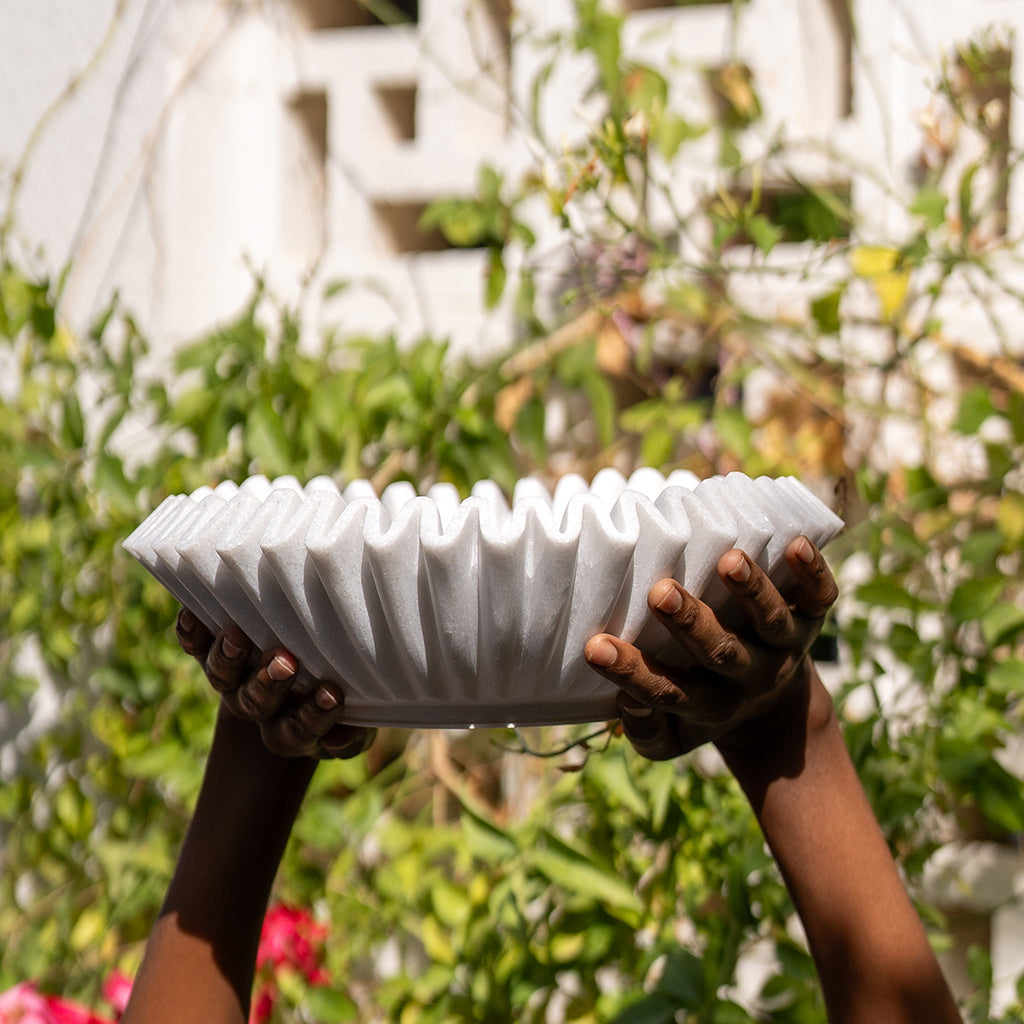 Marble Bowl Ruffled