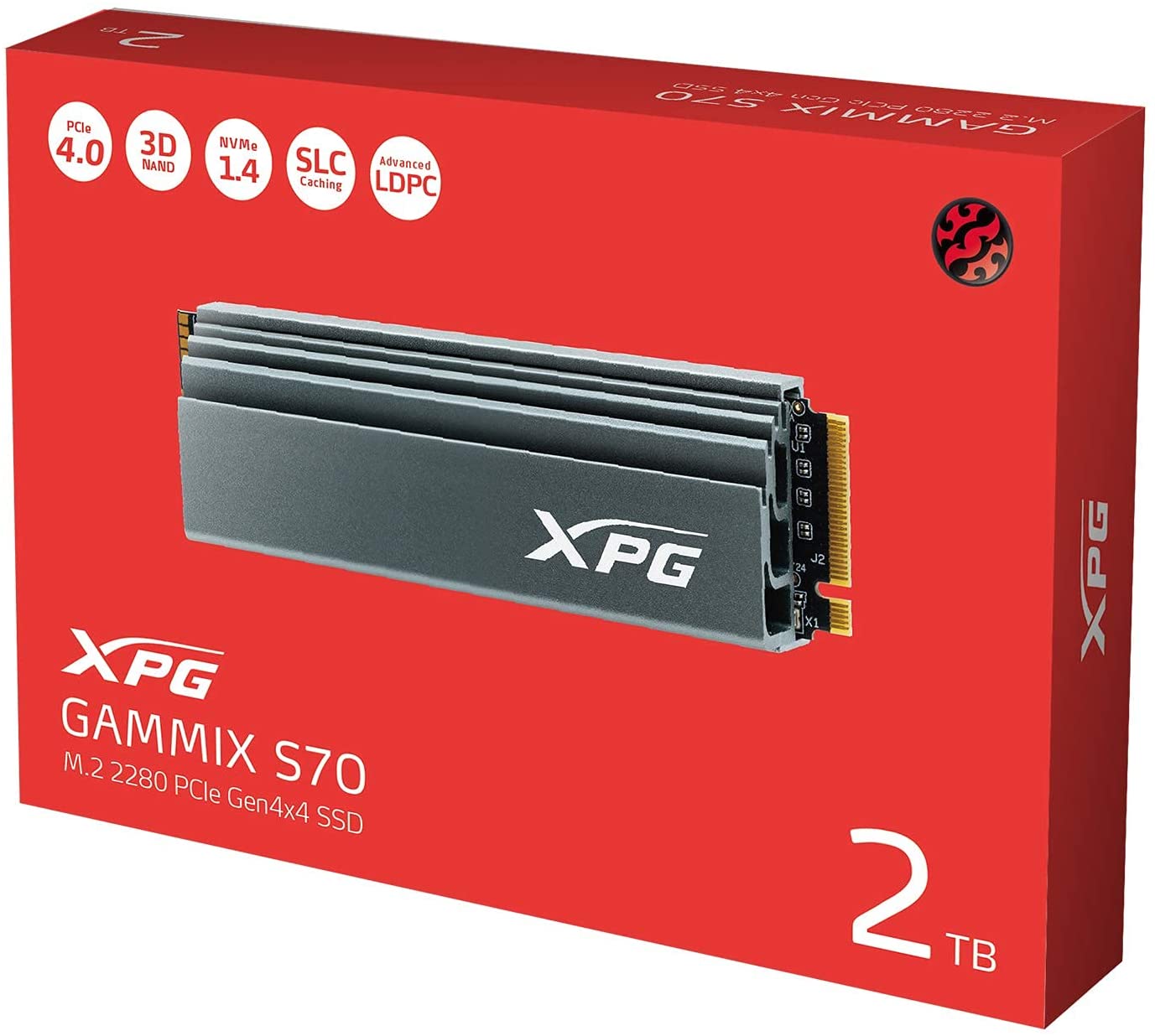 XPG GAMMIX S70 2TB PCIe Gen4x4 M.2 2280 SSD