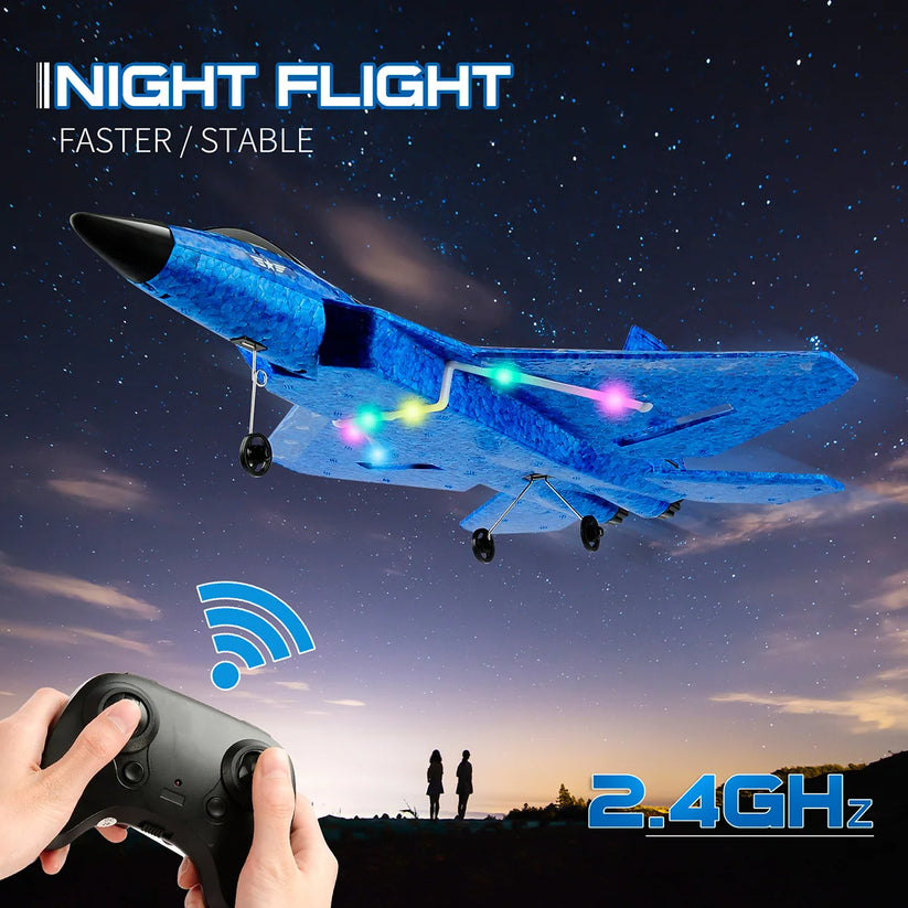 RC Remote Control Flying Glider With LED Lights EPP Foam Airplane