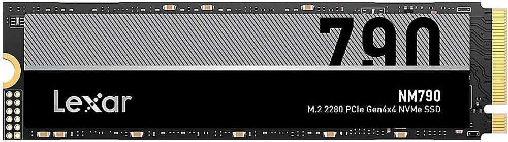 قرص صلب Lexar NM790 سعة 2 تيرابايت M.2 NVMe SSD 2280 PCIe Gen4x4، سرعة قراءة 7200 ميجابايت/ثانية، سرعة كتابة 6500 ميجابايت/ثانية، متوسط ​​وقت الأعطال 1.5 مليون ساعة، أسود | LNM790X002T-RNNNG