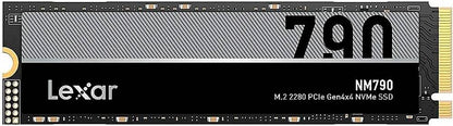 قرص صلب Lexar NM790 سعة 2 تيرابايت M.2 NVMe SSD 2280 PCIe Gen4x4، سرعة قراءة 7200 ميجابايت/ثانية، سرعة كتابة 6500 ميجابايت/ثانية، متوسط ​​وقت الأعطال 1.5 مليون ساعة، أسود | LNM790X002T-RNNNG