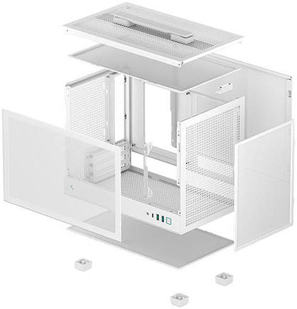 DEEPCOOL CH160 PORTSBLE HIGH SIRFLOW MINI-ITX CASE WHITE,R-CH160-WHNGI0-G-1,6933412774440