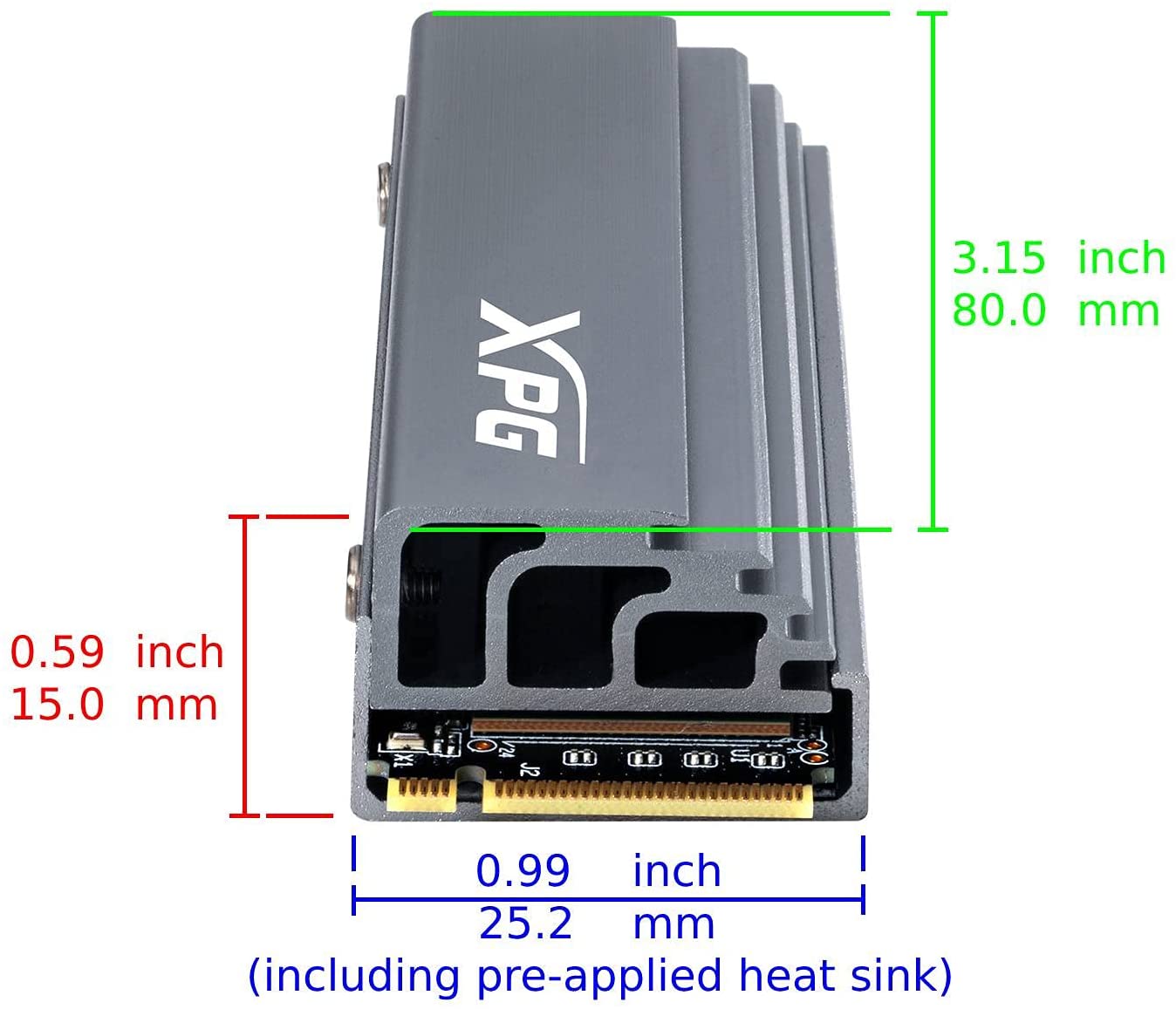 XPG GAMMIX S70 2TB PCIe Gen4x4 M.2 2280 SSD