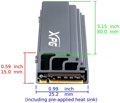 XPG GAMMIX S70 2TB PCIe Gen4x4 M.2 2280 SSD