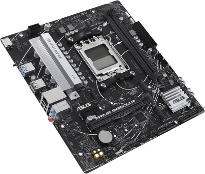 ASUS Prime B650M-R AM5 m-ATX Motherboard, AMD B650 Chipset, 2x DIMM DDR5 RAM, 96GB Max Memory, Realtek 2.5Gb Ethernet, 2x M.2 Slots, 1x PCIe 4.0 x16 Slot | 90MB1H30-M0EAY0