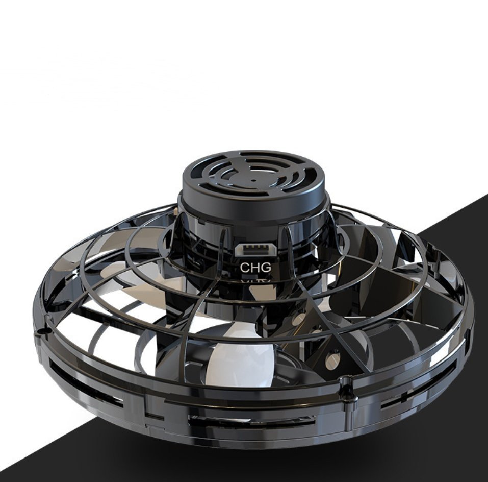 Mini Fingertip Gyro Interactive Decompression Toy Drone LED UFO Type Flying Helicopter Spinner Toy Kids - Image 6
