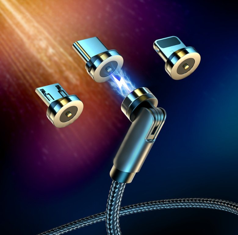 USB Type C Charging Cable Fast Charging Magnet Charger 540 Rotate Micro Magnetic Cable - Image 10