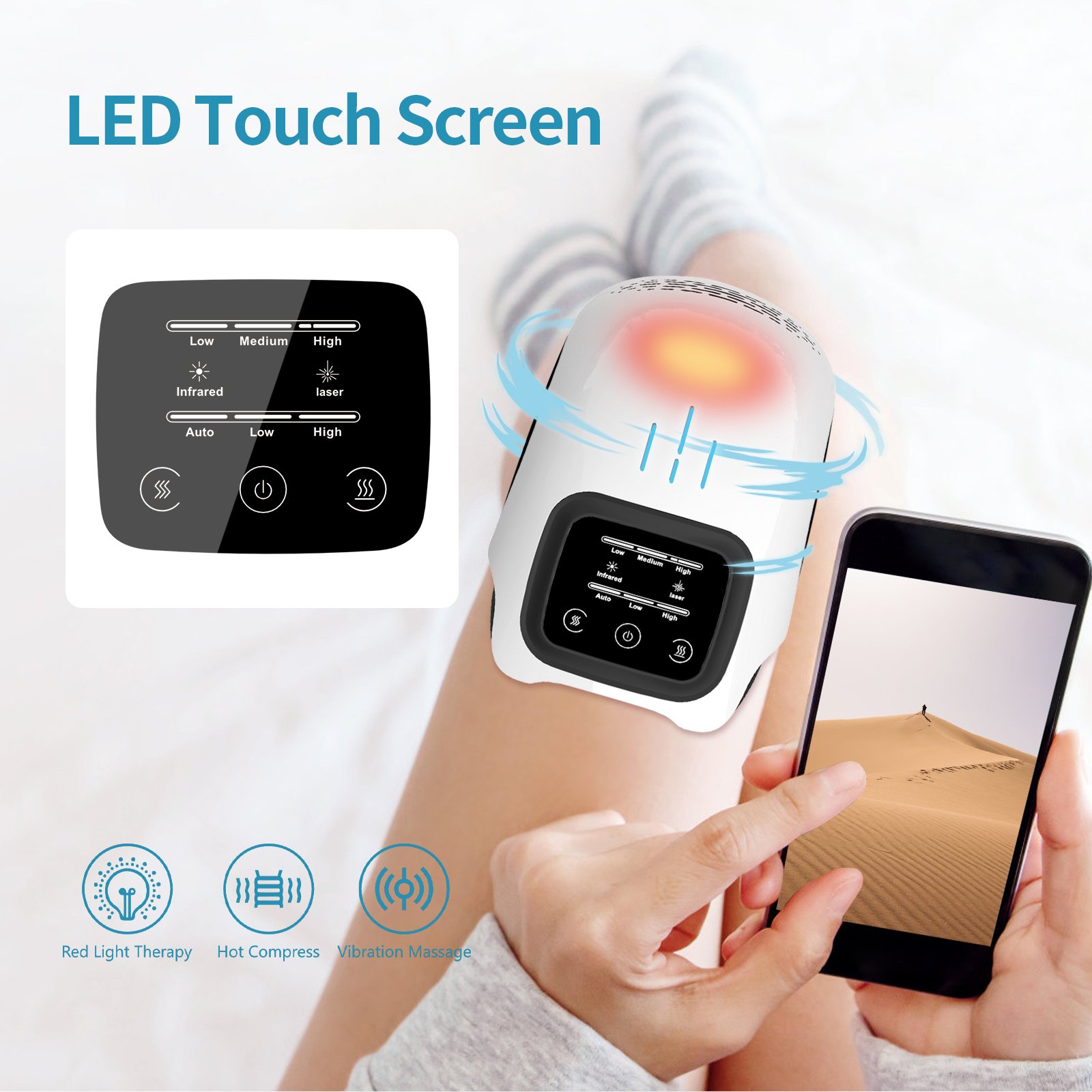 Intelligent Home Use Electric Intelligent Kneading Heating Knee Massager - Image 5