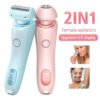 2 In 1 Hair Removal USB Rechargeable Trimmer Unisex Body Razor Face Leg Shaver Hair Remover